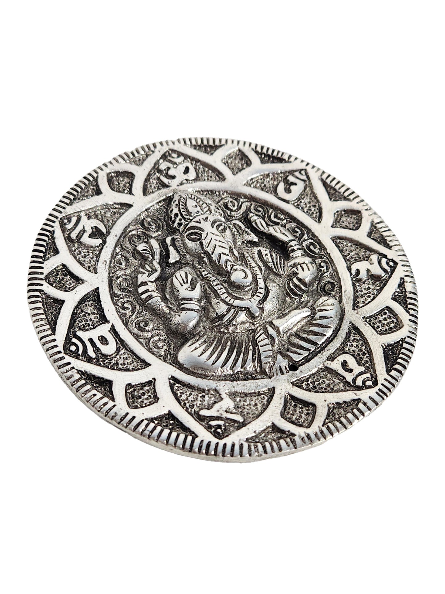 Ganesh Om Round Incense Holder