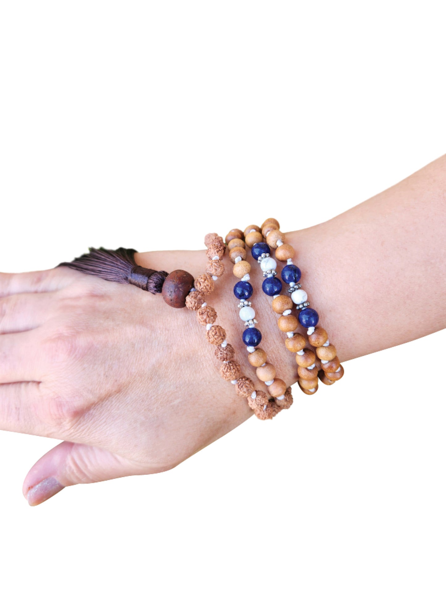 Necklace Rudraksha Sandalwood Tassel
