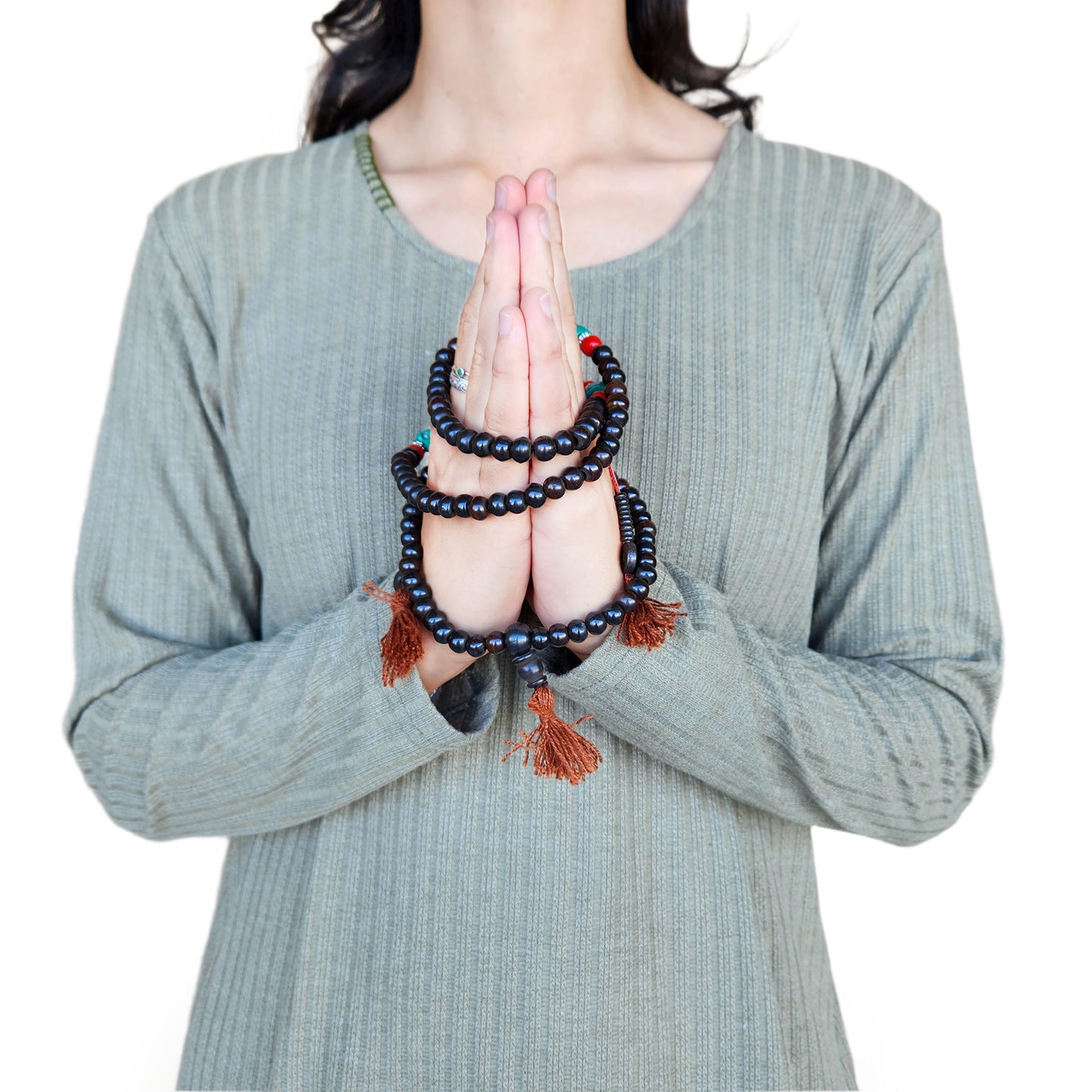 Bone Prayer Mala Beads With Counters
