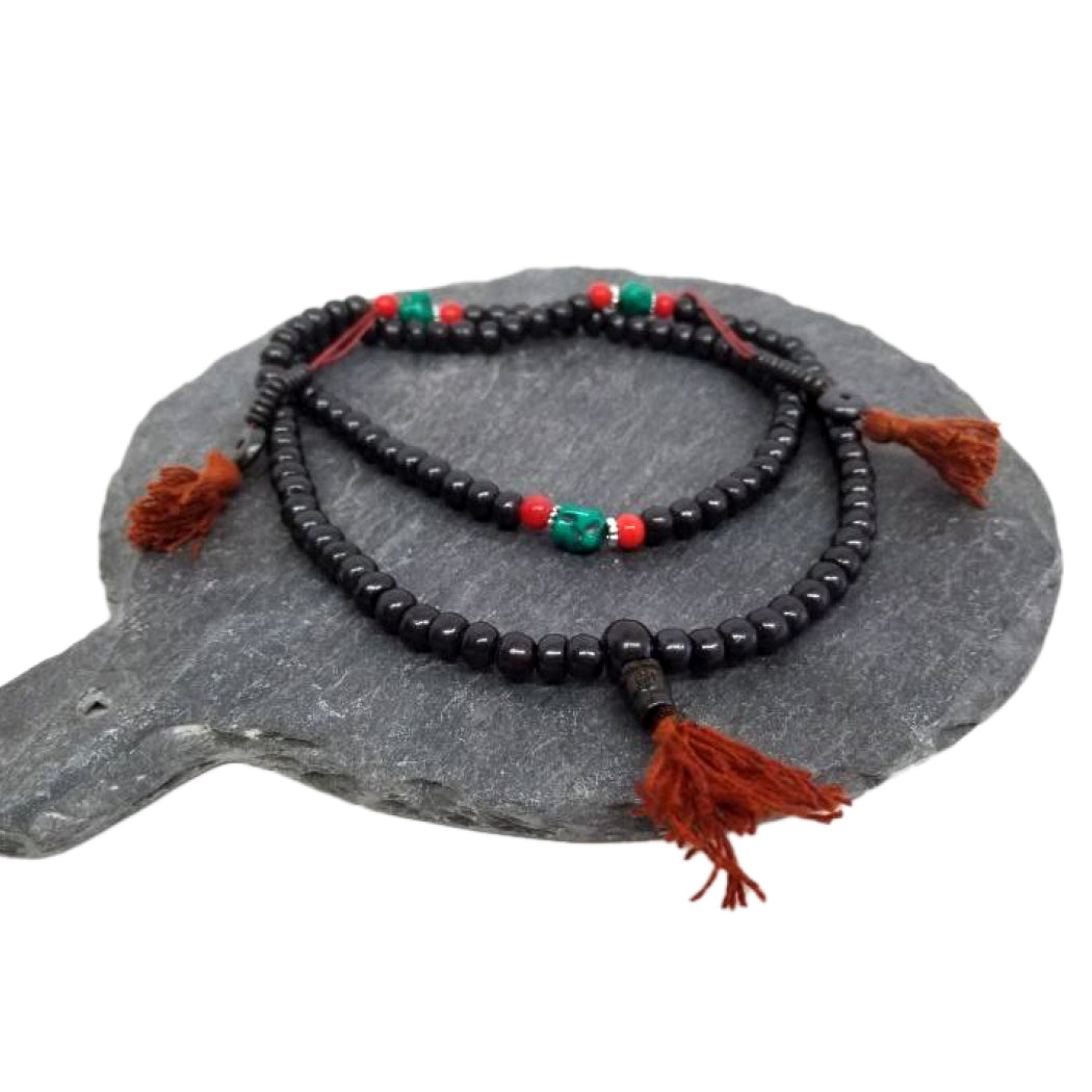 Bone Prayer Mala Beads With Counters