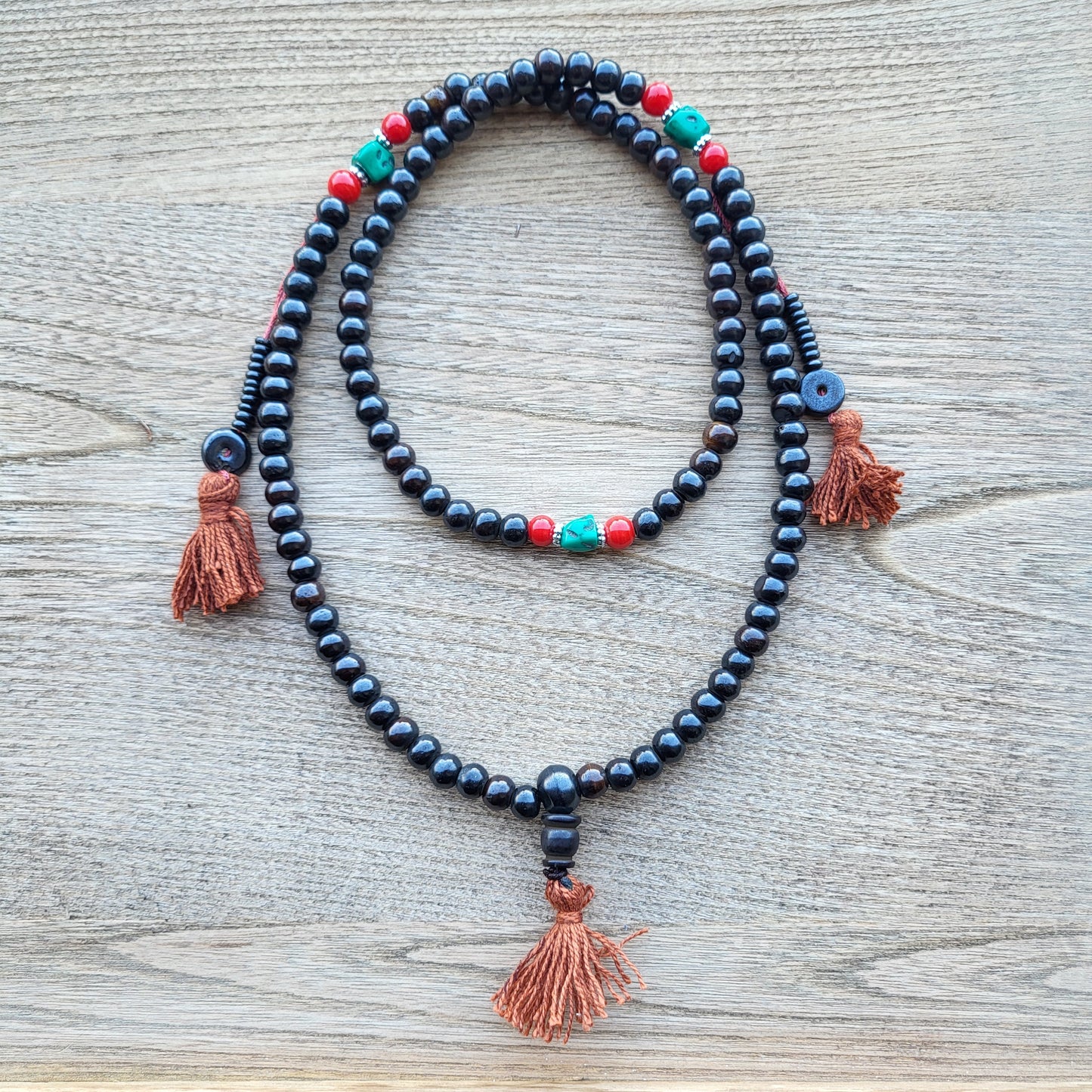 Bone Prayer Mala Beads With Counters