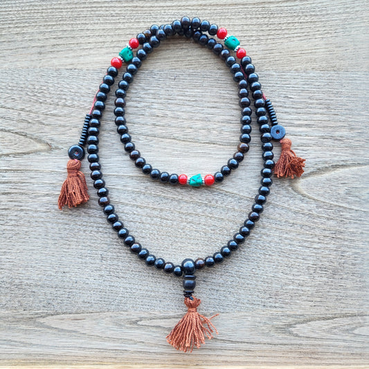 Bone Prayer Mala Beads With Counters