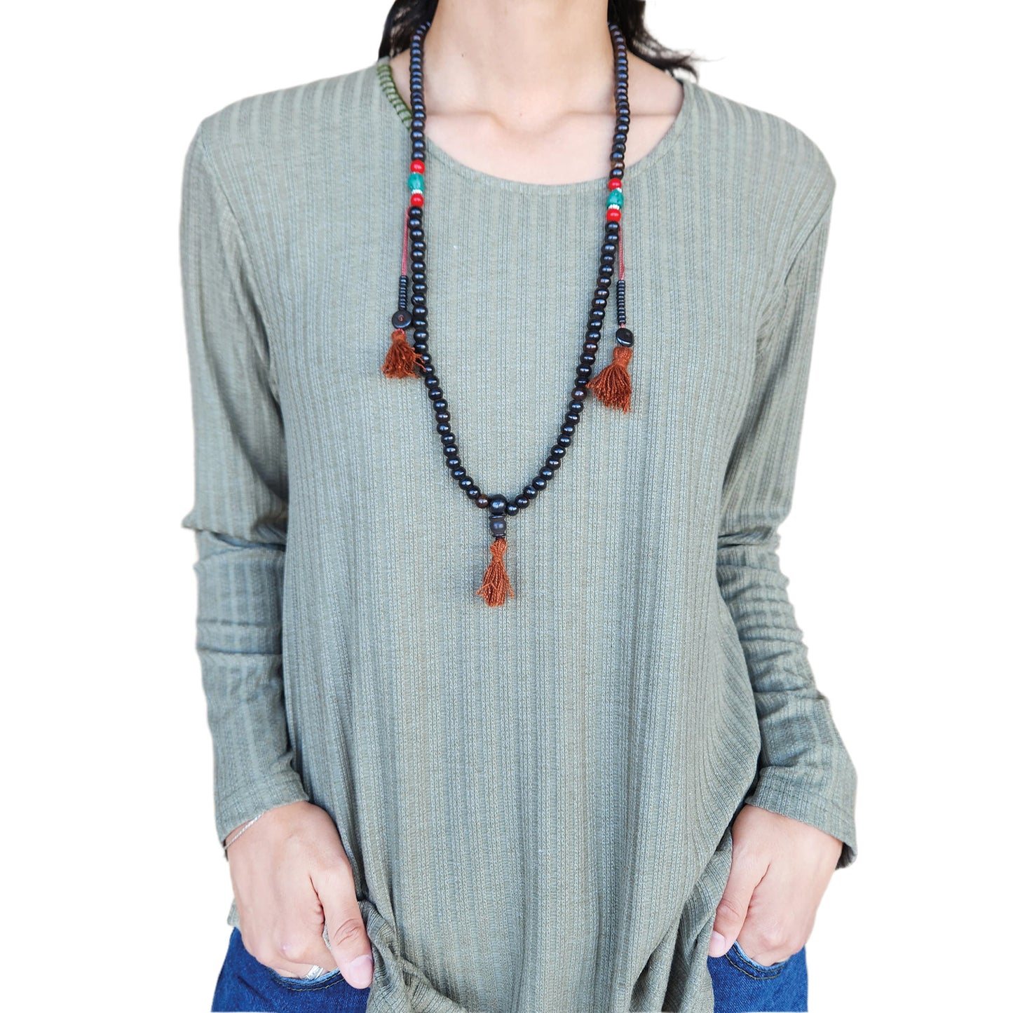 Bone Prayer Mala Beads With Counters