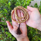 Prayer Skull Mala Bead Necklace Tassel