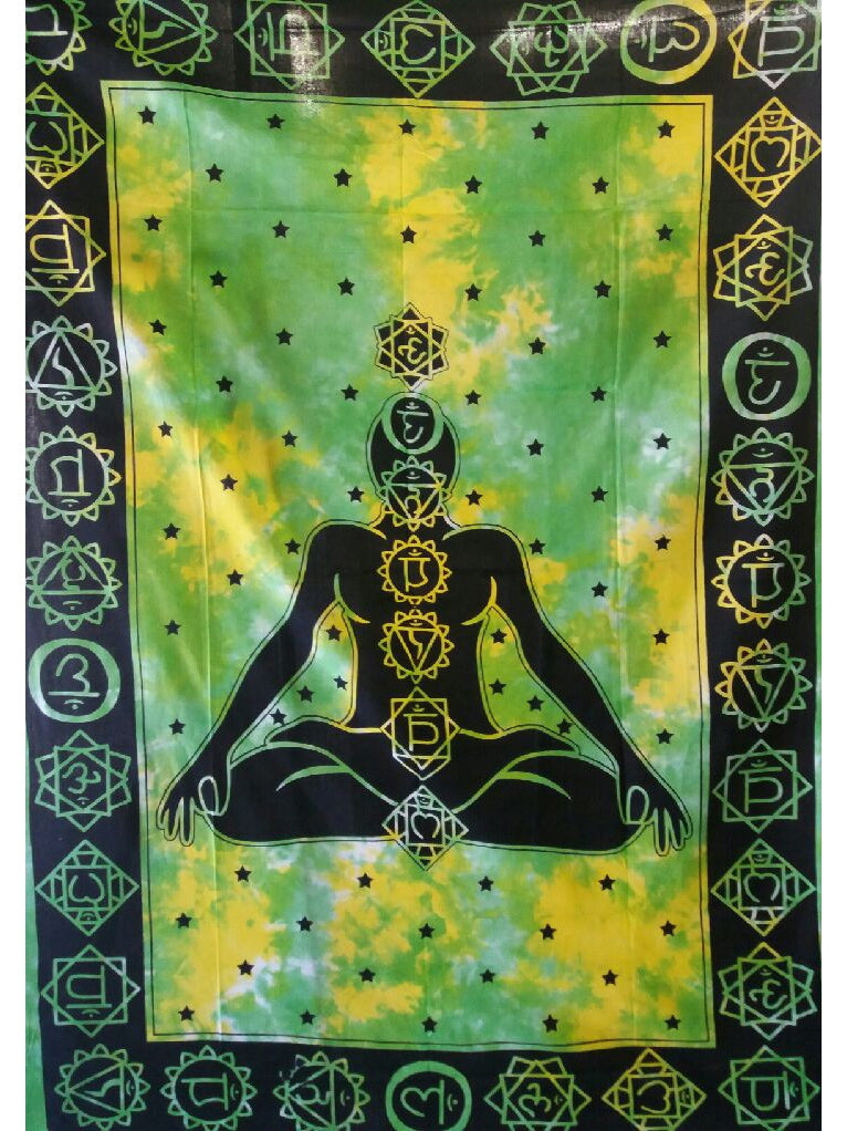 Meditation Chakras Tie Dye Tapestry