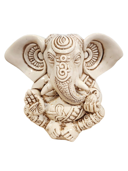White Blessing Ganesh Statue