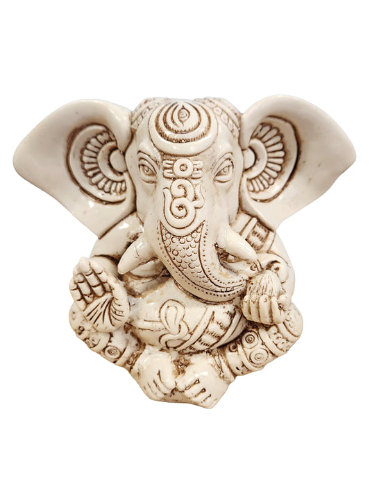 White Blessing Ganesh Statue