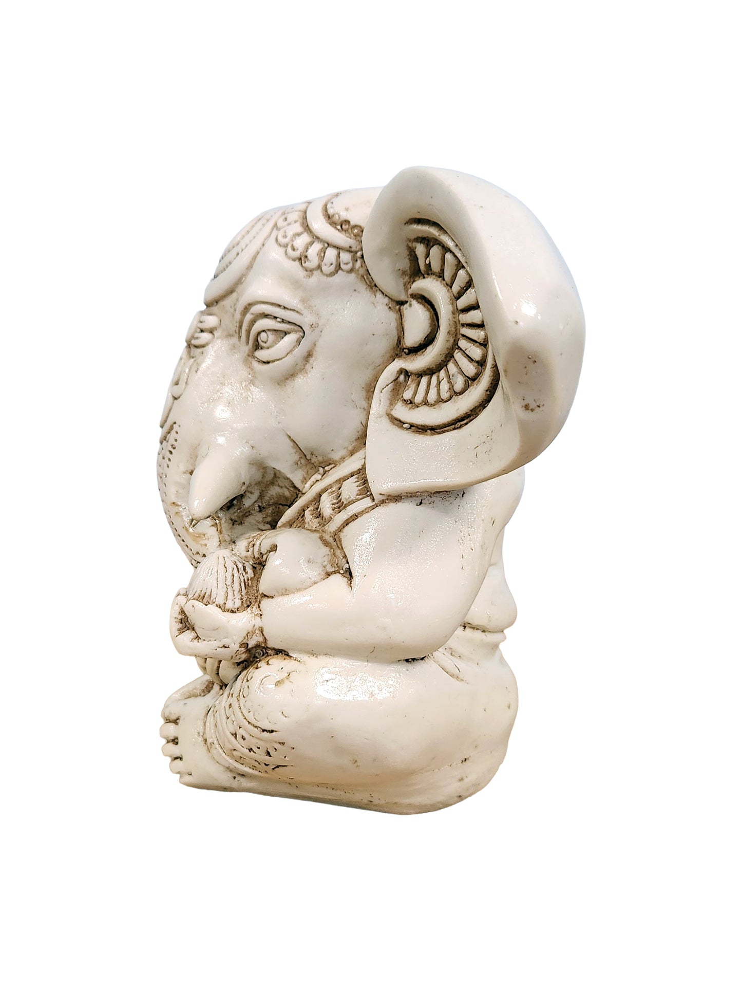 White Blessing Ganesh Statue