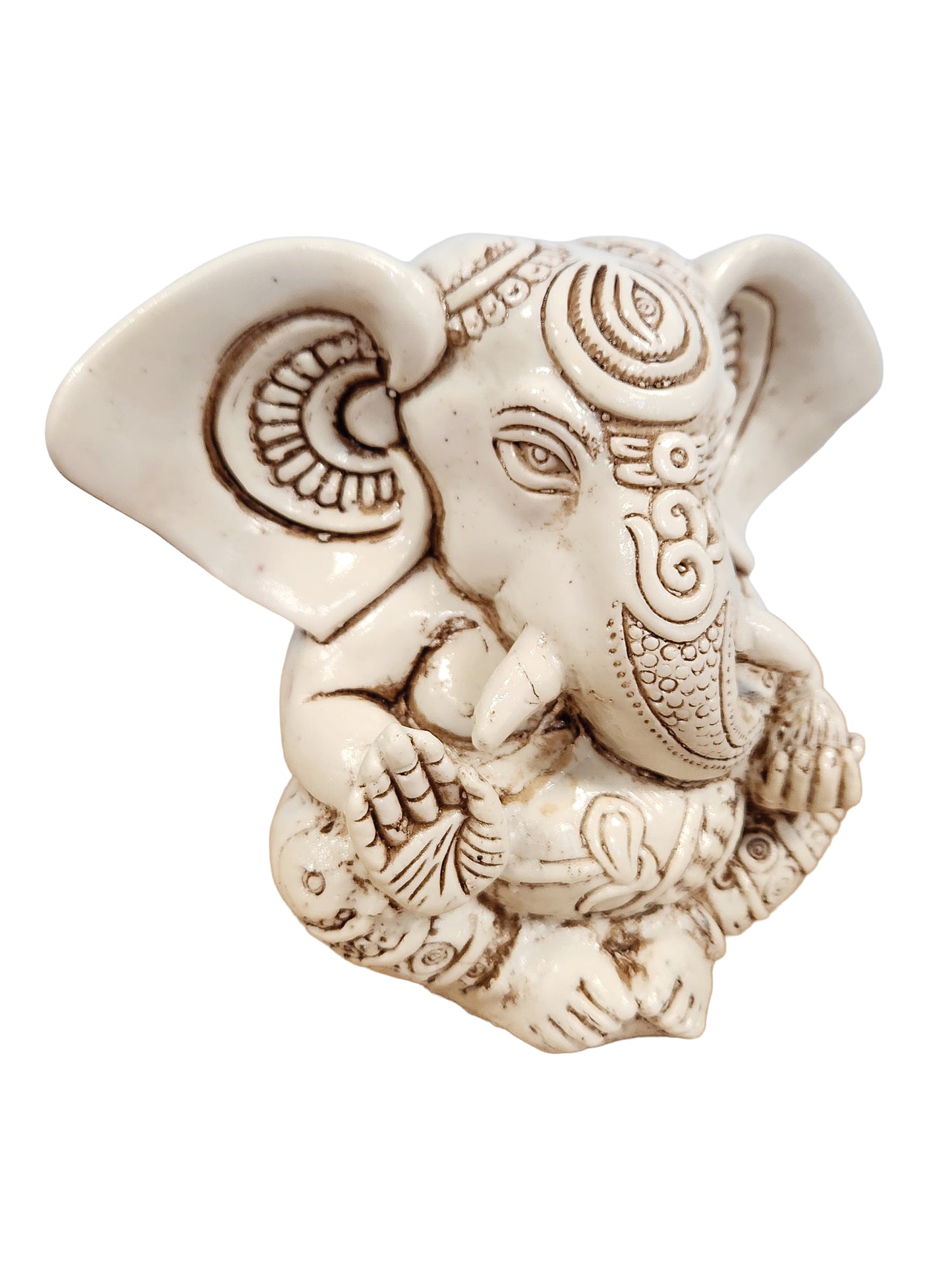 White Blessing Ganesh Statue