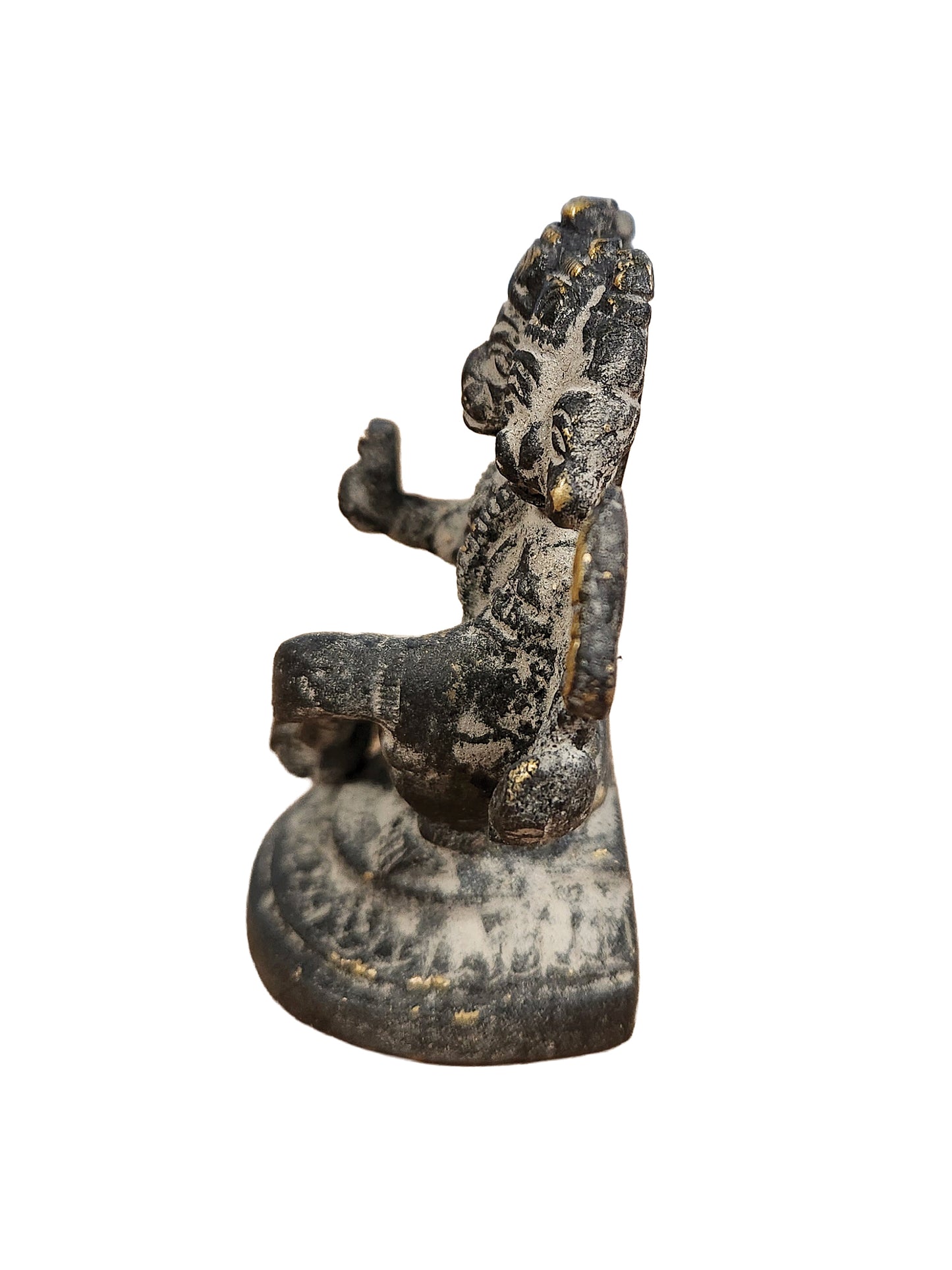 Panchamukhi Hanuman Black Brass Statue Sand Finish