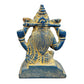 Blue Laxmi Brass Statue Blue Sand Finish
