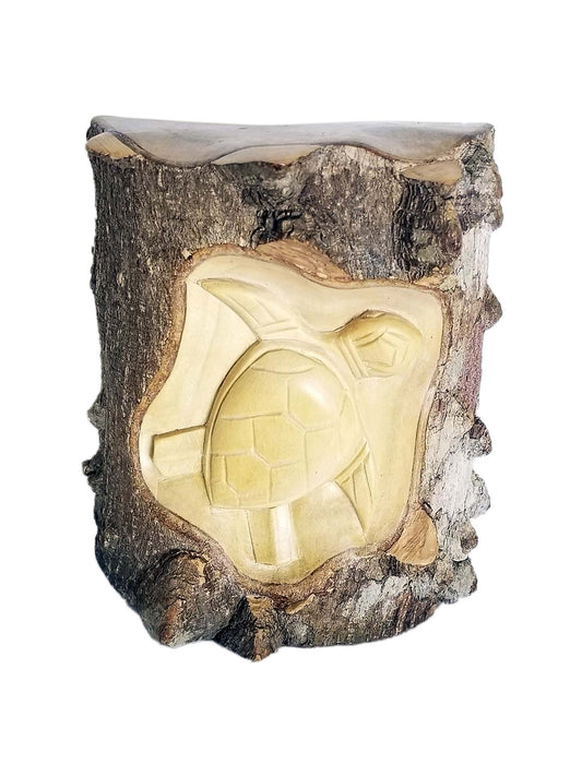 Turtle Wooden Carved Statue