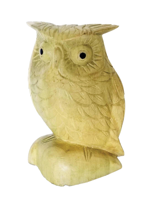 Owl Carved Wooden Statue