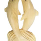 Dolphins Wood Carved Statue