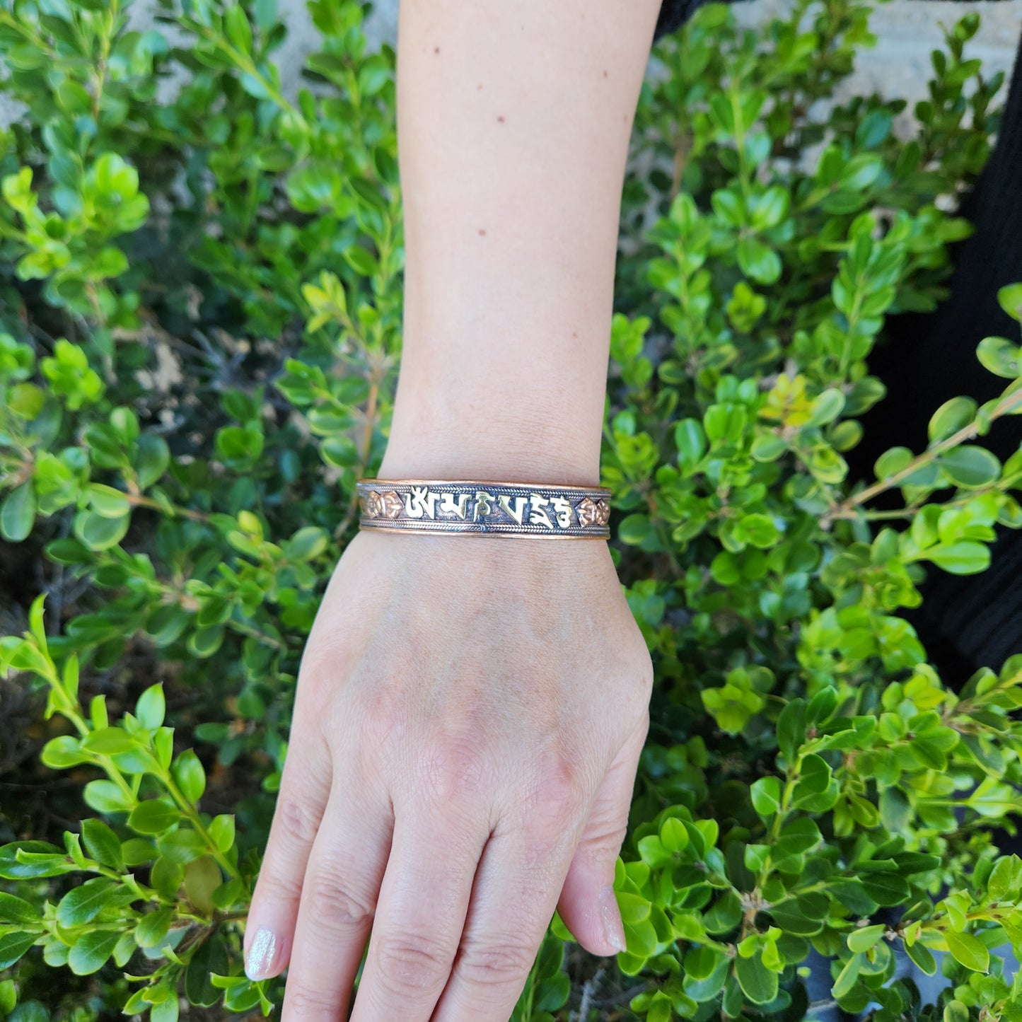 Copper Bracelet Mantra "Om Mani Padme Hum"