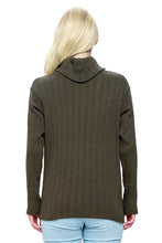 Top Ribbed Cowl Neck