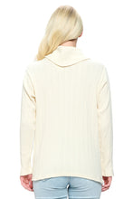 Top Ribbed Cowl Neck