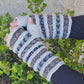 Handmade Fingerless Knit Gloves Striped