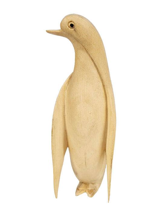 Penguin Wood Carved Statue