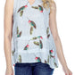 Top Striped Print Tiered Ruffle Hem