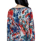 Top Abstract Multicolor Print Loose Fit