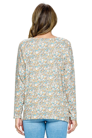 Top Floral Loose Fit With Pockets
