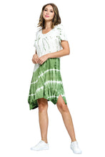 Dress Casual Tie Dye Patchwork