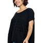 Top Casual Textured Oversize