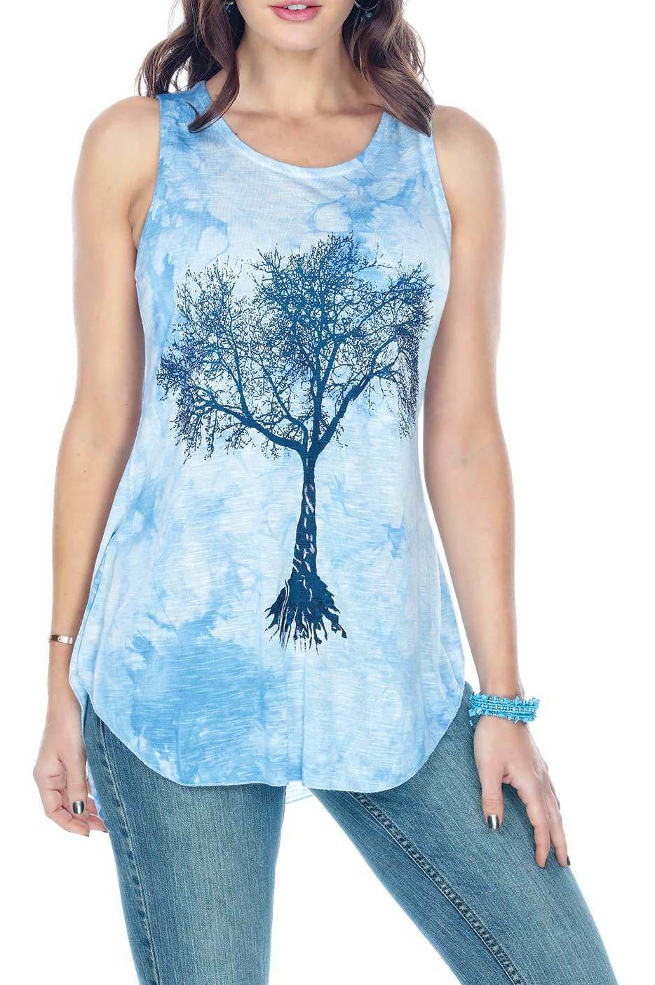 Soft Tree Of Life Tie-Dye Tank Top