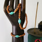 Mini Rudraksha Bead & Turquoise Bracelet
