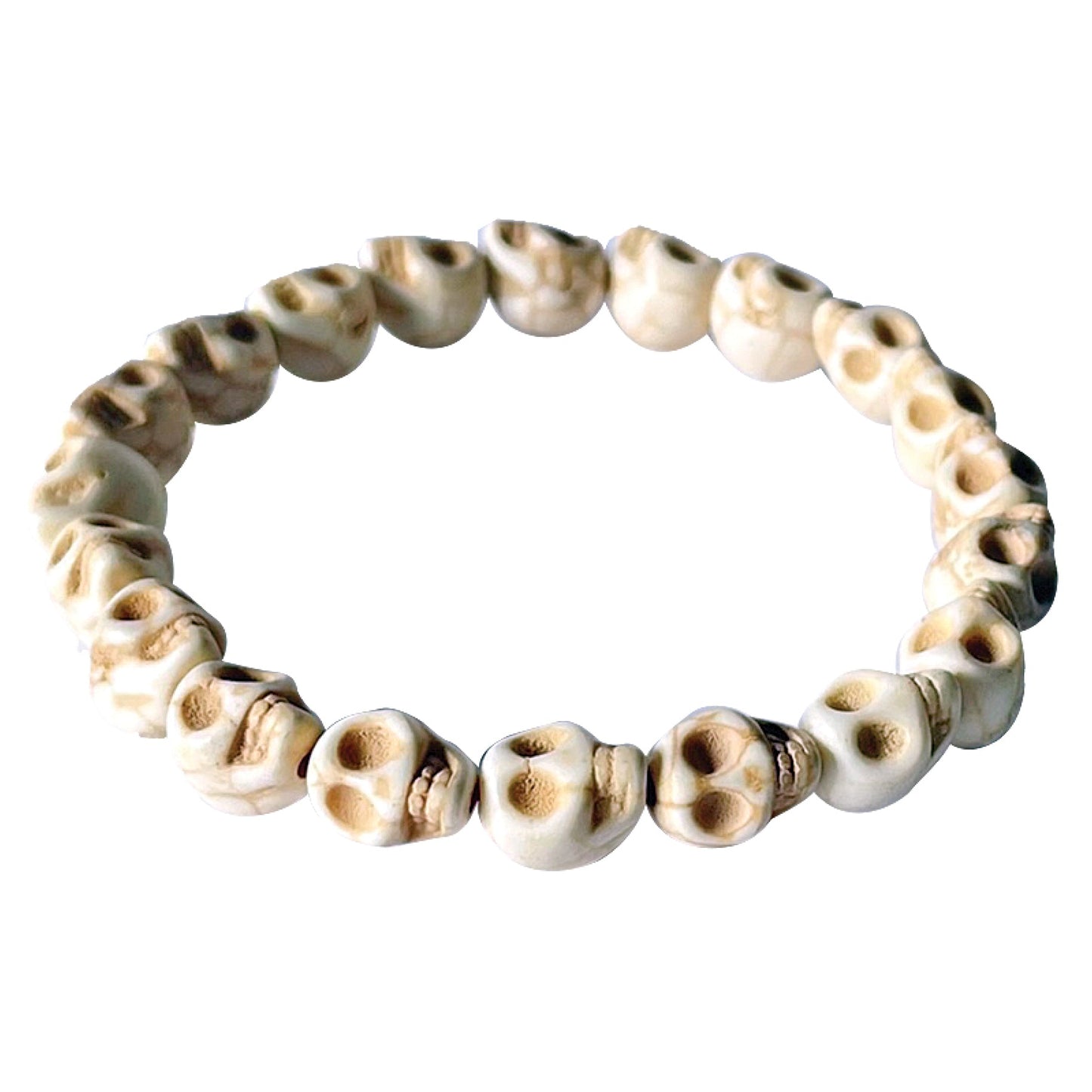 Bone Skull Bracelet Medium Size Beads