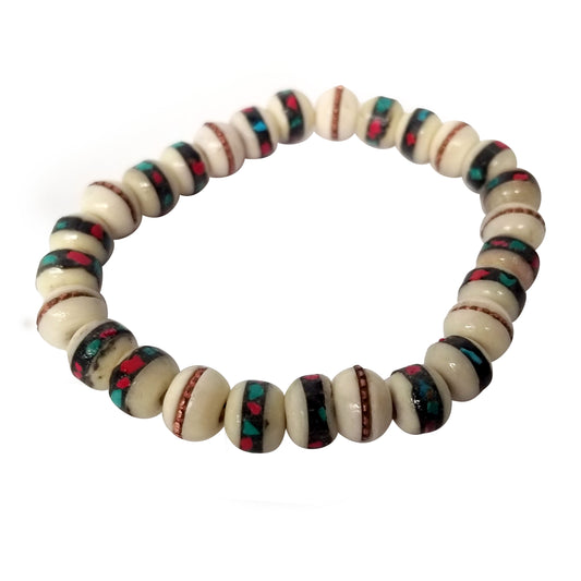 Recycle Bone Beaded Bracelet