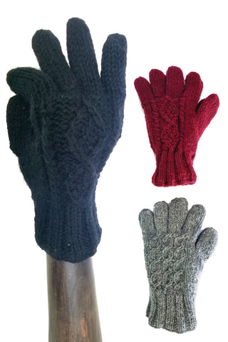 Wool Gloves Solid Color