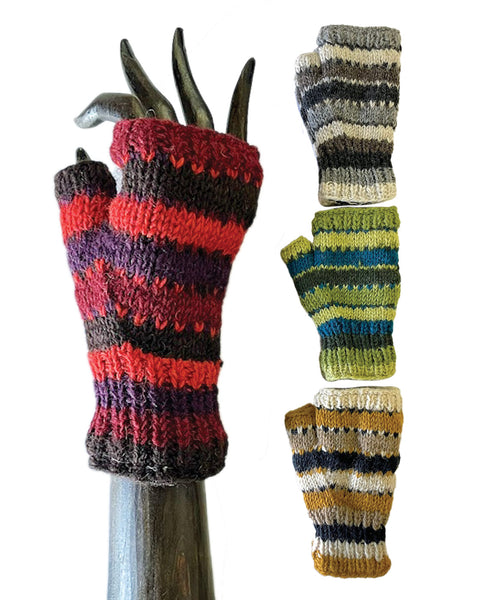 Handwarmers Knit Striped Multi