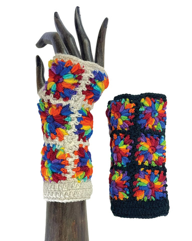 Handwarmers Crochet Floral