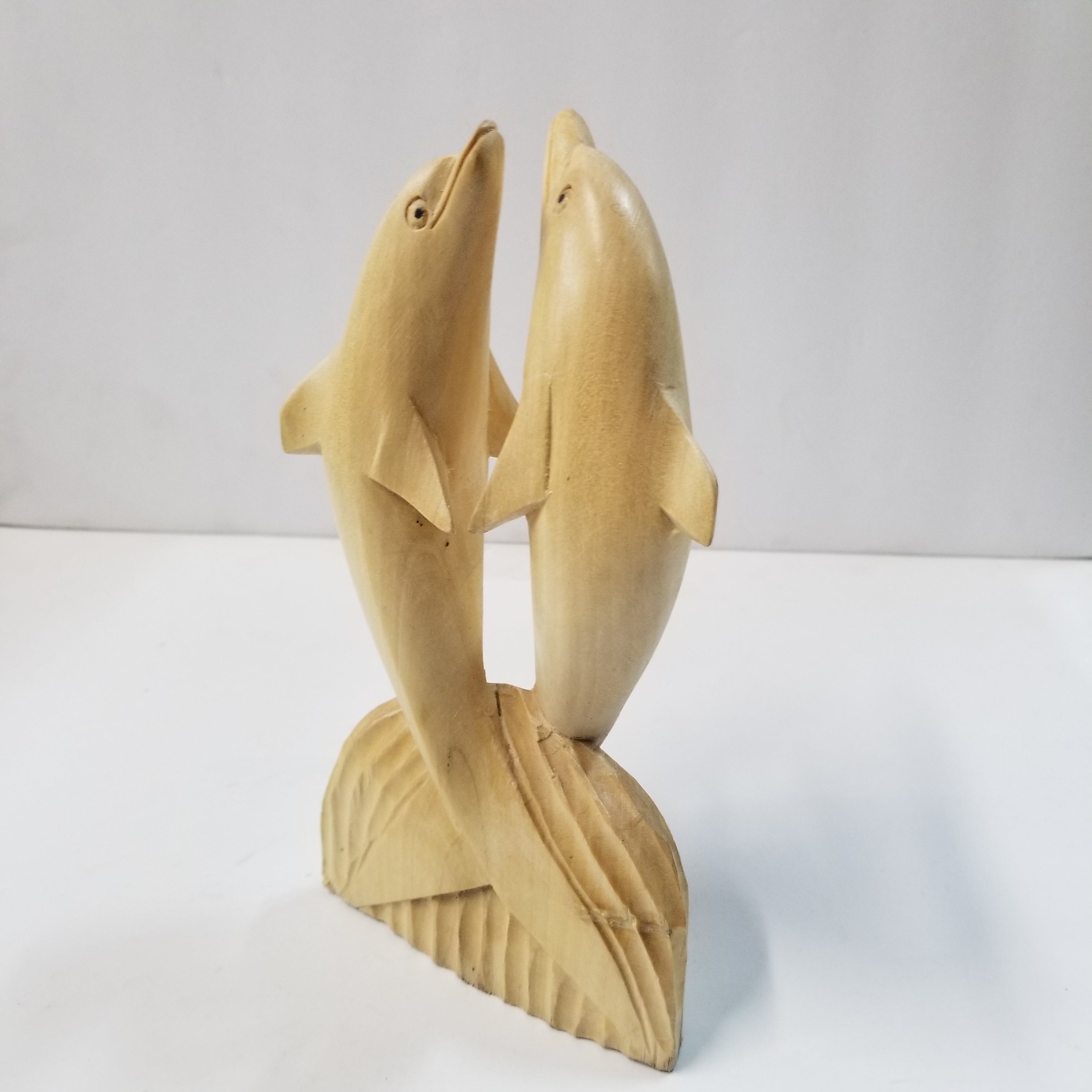 Statue | Home Decoration | Dolphins Wood Carved Statue